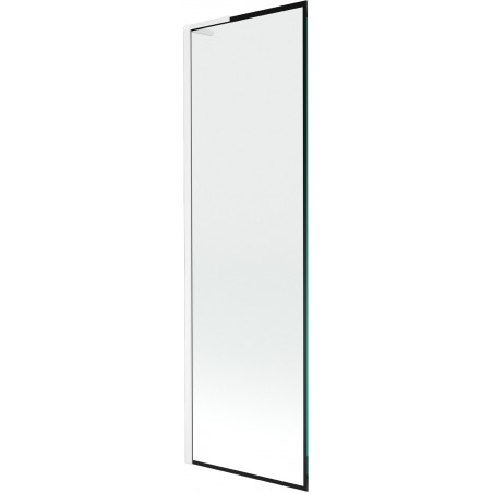 Mexen Next L paroi de baignoire à 1 vantail 60 x 150 cm, cadre noir, blanc - 895-060-000-03-70-20