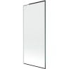 Mexen Next L paroi de baignoire à 1 porte 80 x 150 cm, cadre noir, blanc - 895-080-000-03-70-20