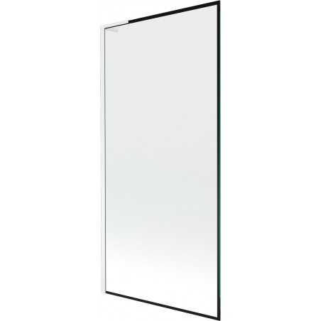 Mexen Next L paroi de baignoire 1-volet 90 x 150 cm, cadre noir, blanc - 895-090-000-03-70-20