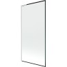 Mexen Next L paroi de baignoire 1-volet 90 x 150 cm, cadre noir, blanc - 895-090-000-03-70-20