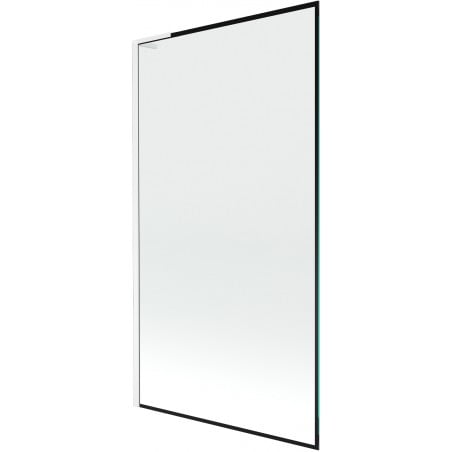 Mexen Next L pare-douche à une porte 100 x 150 cm, cadre noir, blanc - 895-100-000-03-70-20