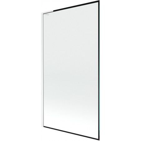 Mexen Next L paroi de baignoire 1 vantail 100 x 150 cm, motif noir, blanc - 895-100-000-03-70-20