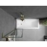 Mexen Next L paroi de baignoire 1-volet 50 x 150 cm, cadre noir, doré - 895-050-000-03-70-50