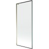 Mexen Next L paroi de baignoire 1 vantail 80 x 150 cm, cadre noir, doré - 895-080-000-03-70-50