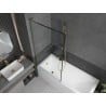 Mexen Next L paroi de baignoire 1 volet 90 x 150 cm, cadre noir, or - 895-090-000-03-70-50