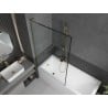 Mexen Next L paroi de baignoire 1 volet 100 x 150 cm, cadre noir, doré - 895-100-000-03-70-50