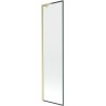 Mexen Next L pare-douche de baignoire 1 battant 50 x 150 cm, cadre noir, doré brossé - 895-050-000-03-70-55