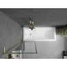 Mexen Next L paroi de baignoire 1 battant 60 x 150 cm, cadre noir, doré brossé - 895-060-000-03-70-55