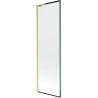 Mexen Next L paroi de baignoire 1 battant 60 x 150 cm, cadre noir, doré brossé - 895-060-000-03-70-55