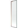Mexen Next L pare-douche à 1 battant 50 x 150 cm, cadre noir, or rose - 895-050-000-03-70-60