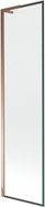 Mexen Next L pare-douche à 1 battant 50 x 150 cm, cadre noir, or rose - 895-050-000-03-70-60