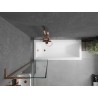 Mexen Next L pare-douche à 1 battant 50 x 150 cm, cadre noir, or rose - 895-050-000-03-70-60