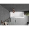 Mexen Next L paroi de baignoire 1 battant 60 x 150 cm, cadre noir, or rose - 895-060-000-03-70-60