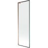 Mexen Next L paroi de baignoire 1 battant 60 x 150 cm, cadre noir, or rose - 895-060-000-03-70-60