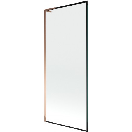 Paroi de douche Mexen Next L 1 vantail 80 x 150 cm, motif noir, or rose - 895-080-000-03-70-60