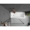 Mexen Next L pare-douche 1 panneau 90 x 150 cm, cadre noir, or rose - 895-090-000-03-70-60