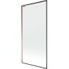 Mexen Next L pare-douche 1 panneau 90 x 150 cm, cadre noir, or rose - 895-090-000-03-70-60