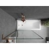 Mexen Next L pare-douche 1-volet 100 x 150 cm, cadre noir, or rose - 895-100-000-03-70-60