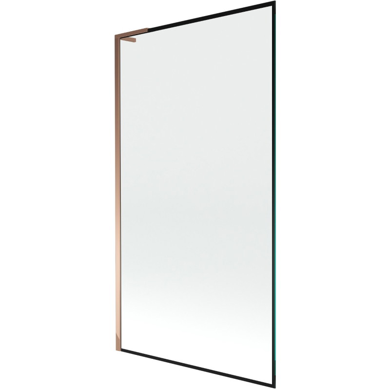 Mexen Next L pare-douche 1-volet 100 x 150 cm, cadre noir, or rose - 895-100-000-03-70-60