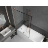 Mexen Next L pare-douche à 1 volet 100 x 150 cm, cadre noir, cuivre brossé - 895-100-000-03-70-65