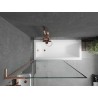 Mexen Next L pare-douche à 1 volet 100 x 150 cm, cadre noir, cuivre brossé - 895-100-000-03-70-65