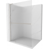 Mexen Kioto+ L paroi de douche avec étagère Walk-in 100 x 200 cm, verre trempé, nickel brossé - 800-100-123-97-09