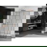Mexen Kioto L paroi de douche Walk-in 70 x 200 cm, motif noir, laiton brossé - 800-070-103-65-78