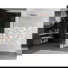 Mexen Kioto L paroi de douche Walk-in 80 x 200 cm, motif blanc, or rose - 800-080-103-60-85