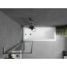 Mexen Next L paroi de baignoire à 1 vantail 50 x 150 cm, cadre noir, gun gray brossé - 895-050-000-03-70-66