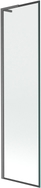 Mexen Next L paroi de baignoire à 1 vantail 50 x 150 cm, cadre noir, gun gray brossé - 895-050-000-03-70-66