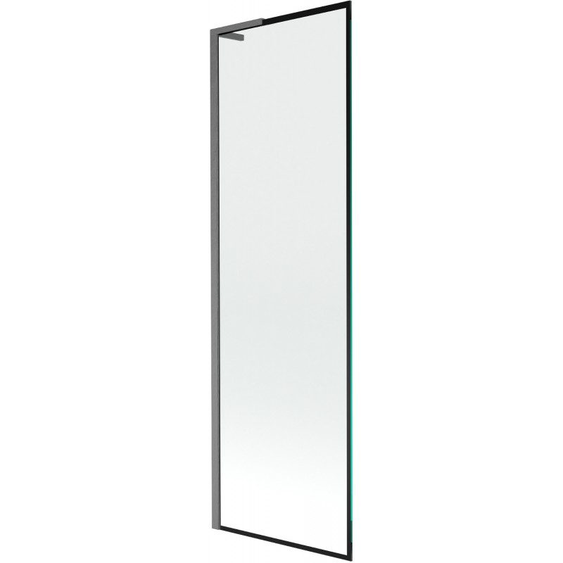 Mexen Next L paroi de baignoire à 1 panneau 60 x 150 cm, cadre noir, gris canon brossé - 895-060-000-03-70-66