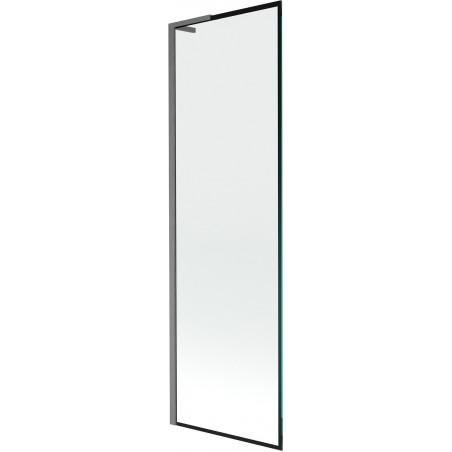 Mexen Next L paroi de baignoire à 1 panneau 60 x 150 cm, cadre noir, gris canon brossé - 895-060-000-03-70-66