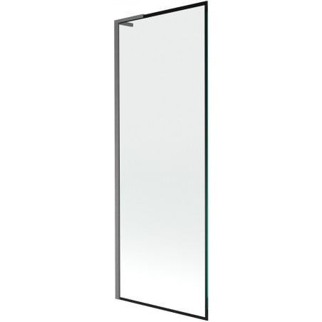 Mexen Next L paroi de baignoire à 1 volet 70 x 150 cm, cadre noir, gun gray brossé - 895-070-000-03-70-66