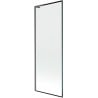 Mexen Next L paroi de baignoire à 1 volet 70 x 150 cm, cadre noir, gun gray brossé - 895-070-000-03-70-66