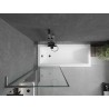 Mexen Next L paroi de baignoire à 1 volet 70 x 150 cm, cadre noir, gun gray brossé - 895-070-000-03-70-66