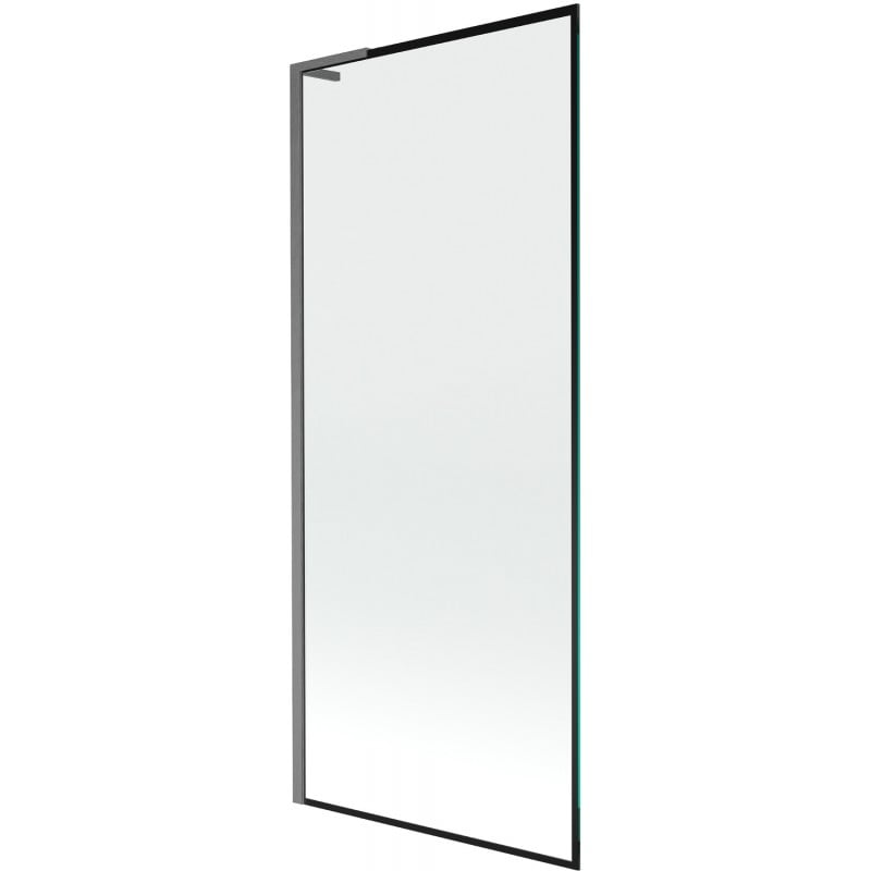 Mexen Next L paroi de baignoire 1 volet 80 x 150 cm, cadre noir, gun gray brossé - 895-080-000-03-70-66