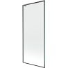 Mexen Next L paroi de baignoire 1 volet 80 x 150 cm, cadre noir, gun gray brossé - 895-080-000-03-70-66