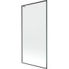 Mexen Next L paroi de baignoire 1-volet 90 x 150 cm, cadre noir, gris canon brossé - 895-090-000-03-70-66
