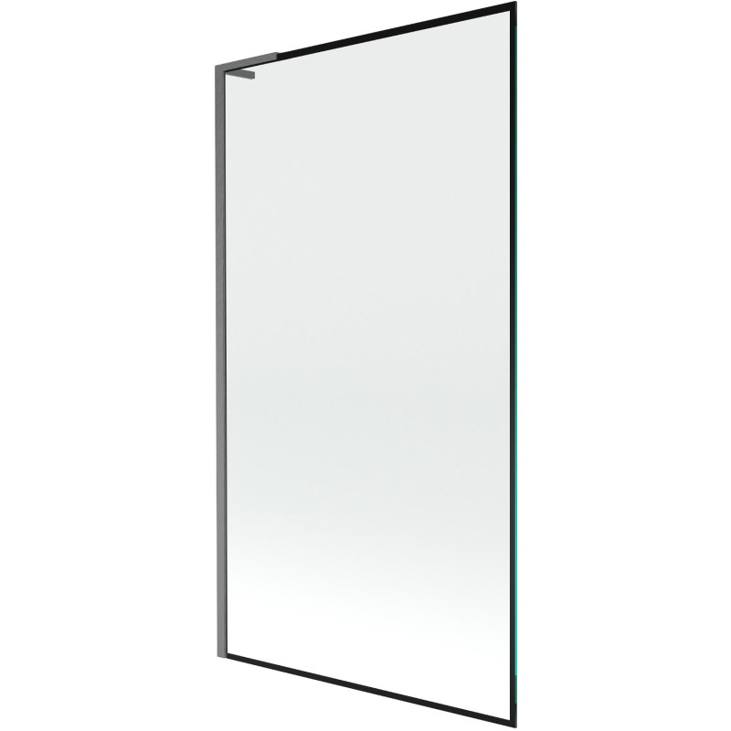 Mexen Next L paroi de baignoire à 1 panneau 100 x 150 cm, cadre noir, gris canon brossé - 895-100-000-03-70-66