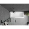 Mexen Next L paroi de baignoire 1 battant 60 x 150 cm, cadre noir, noir - 895-060-000-03-70-70