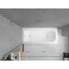 Mexen Vega baignoire rectangulaire 150 x 70 cm avec habillage et paroi 3 volets 120 cm, transparent, chrome - 550115070X9012030?