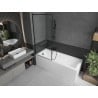 Mexen Next L paroi de baignoire à 1 vantail 80 x 150 cm, cadre noir, noir - 895-080-000-03-70-70