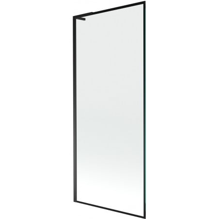 Mexen Next L paroi de baignoire à 1 vantail 80 x 150 cm, cadre noir, noir - 895-080-000-03-70-70