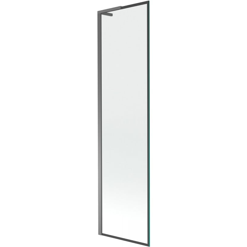 Mexen Next L paroi de baignoire 1-volet 50 x 150 cm, cadre noir, métal canon - 895-050-000-03-70-95