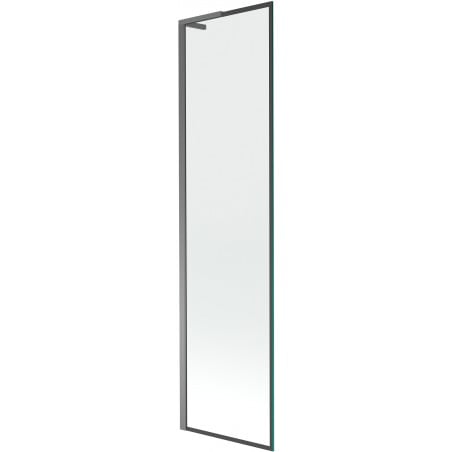 Mexen Next L paroi de baignoire 1-volet 50 x 150 cm, cadre noir, métal canon - 895-050-000-03-70-95