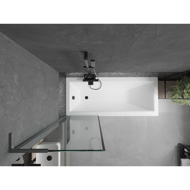 Mexen Next L pare-douche 1-volet 60 x 150 cm, cadre noir, gun metal - 895-060-000-03-70-95