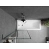 Mexen Next L paroi de douche 1 panneau 70 x 150 cm, cadre noir, métal gun - 895-070-000-03-70-95