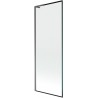 Mexen Next L paroi de douche 1 panneau 70 x 150 cm, cadre noir, métal gun - 895-070-000-03-70-95