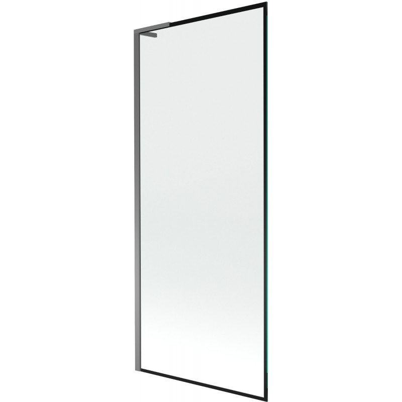 Mexen Next L paroi de baignoire 1-volet 80 x 150 cm, cadre noir, gun metal - 895-080-000-03-70-95