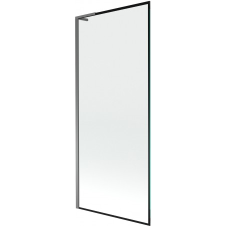 Mexen Next L paroi de baignoire 1-volet 80 x 150 cm, cadre noir, gun metal - 895-080-000-03-70-95